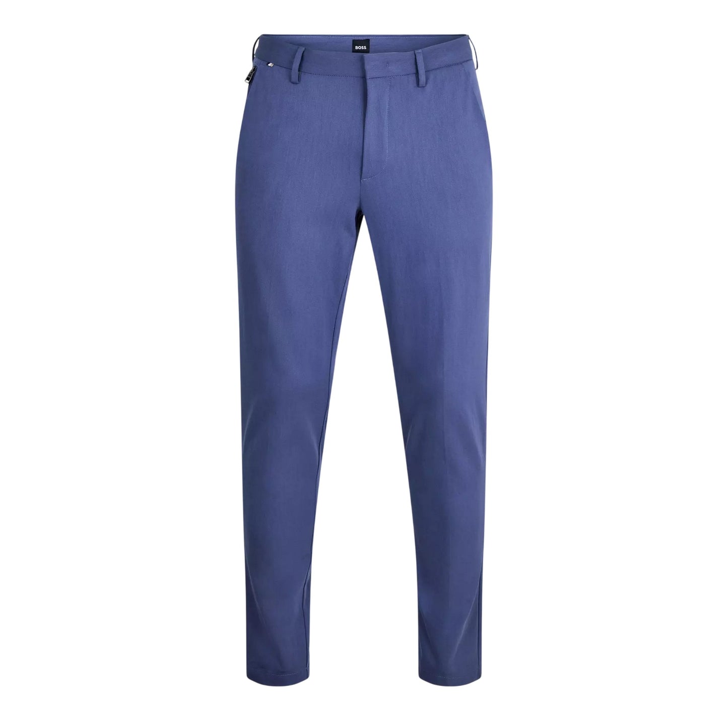 Navy - Front - Boss Mens Kaito Organic Cotton Sustainable Slim Trousers