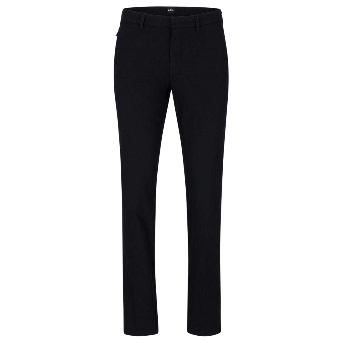 Black - Front - Boss Mens Kaito Organic Cotton Sustainable Slim Trousers