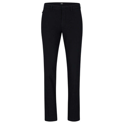 Black - Front - Boss Mens Kaito Organic Cotton Sustainable Slim Trousers
