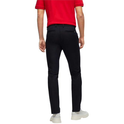 Black - Back - Boss Mens Kaito Organic Cotton Sustainable Slim Trousers