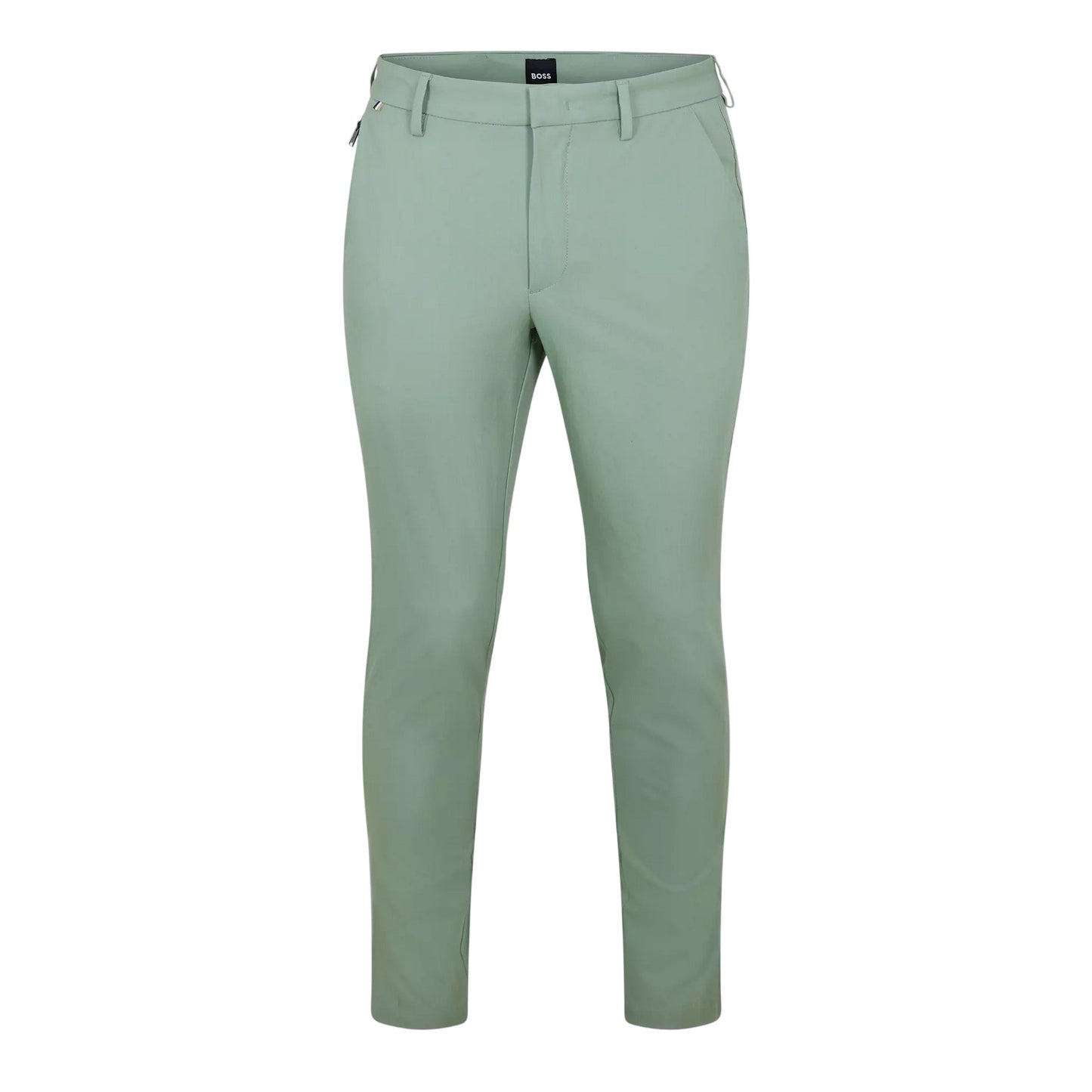Green - Front - Boss Mens Kaito Organic Cotton Sustainable Slim Trousers