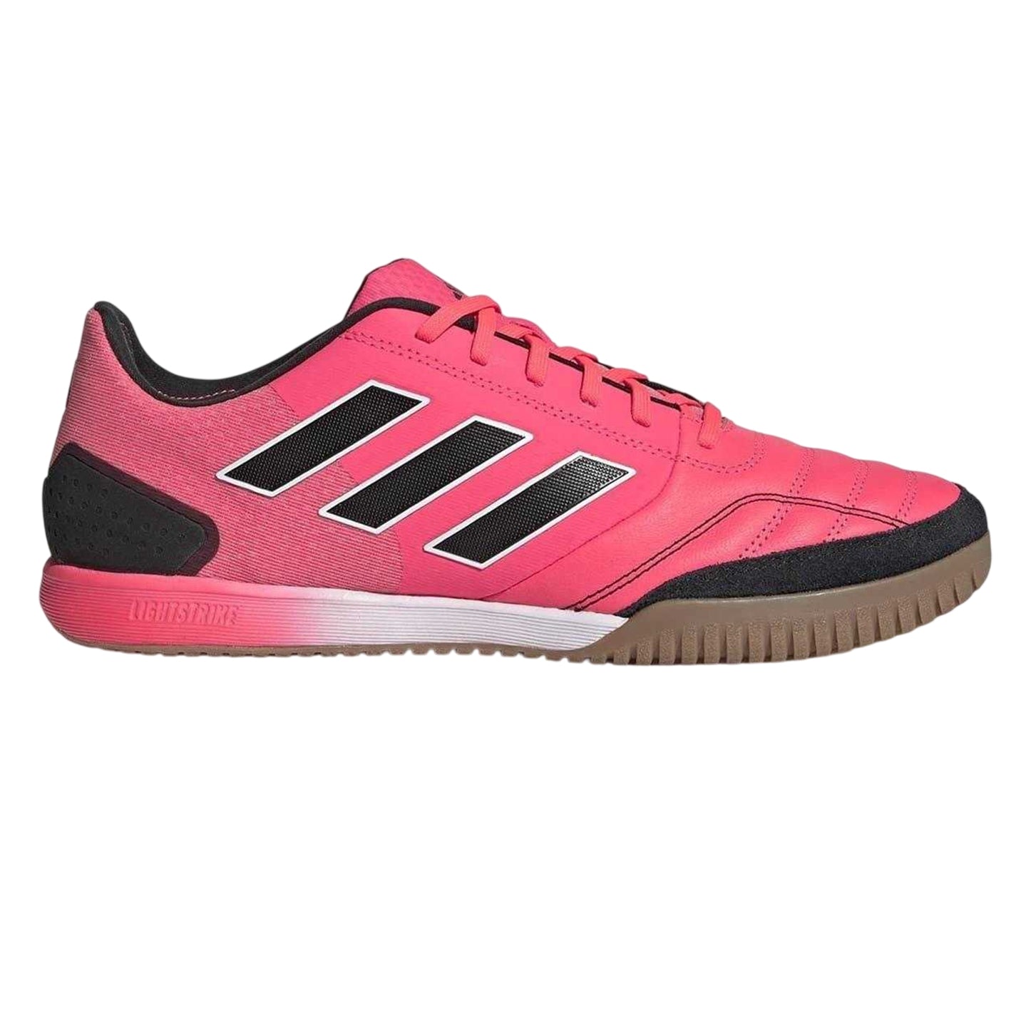 Pink-Black - Front - Adidas Mens Sala Leather Futsal Indoor Football Trainers