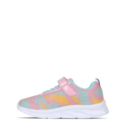 Pink - Back - Slazenger Childrens-Kids Alie 2.0 Holographic Leopard Trainers