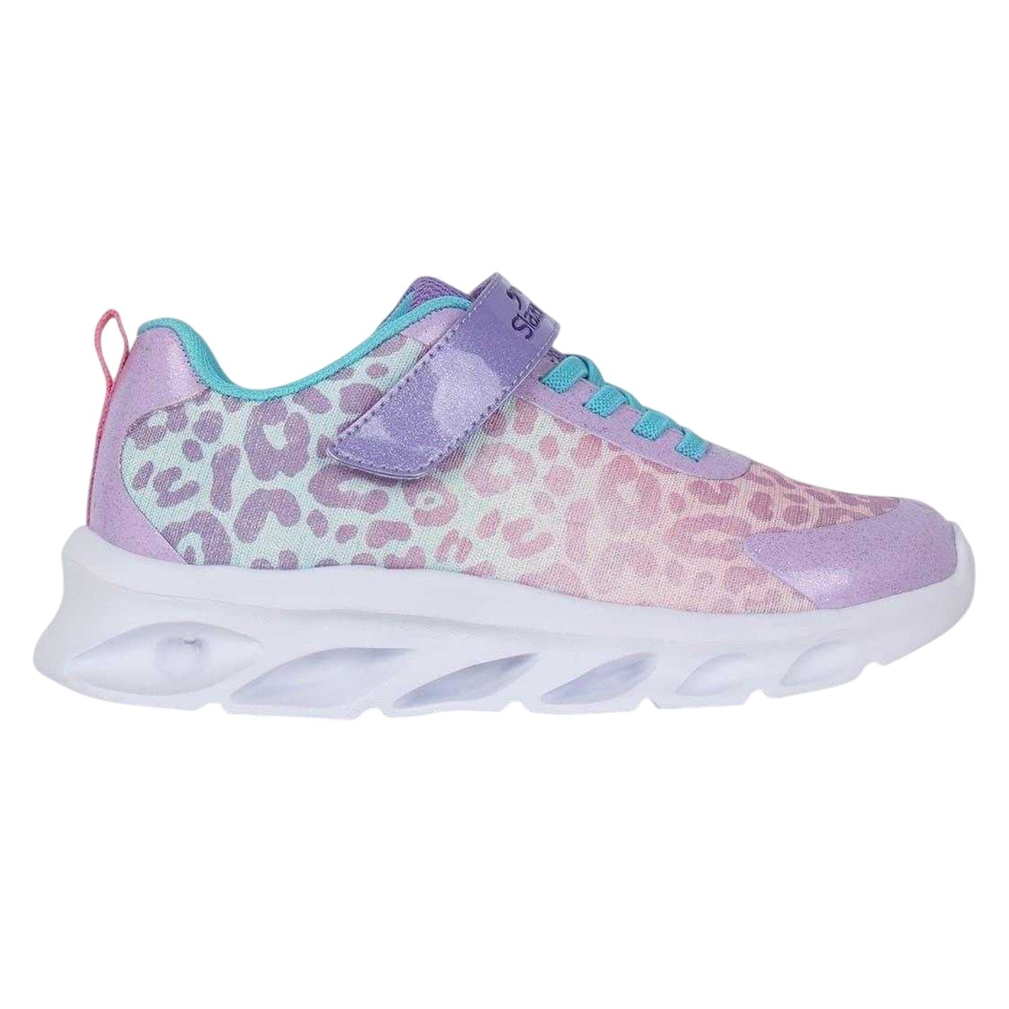 Purple - Front - Slazenger Childrens-Kids Alie 2.0 Holographic Leopard Trainers