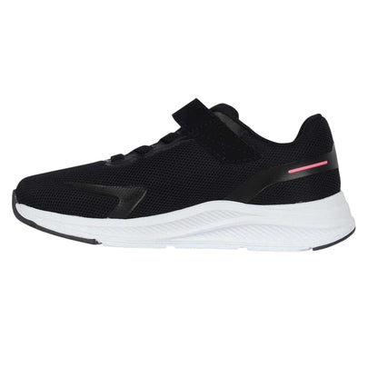Black-Pink - Side - Slazenger Childrens-Kids Assent Hook and Loop Trainers