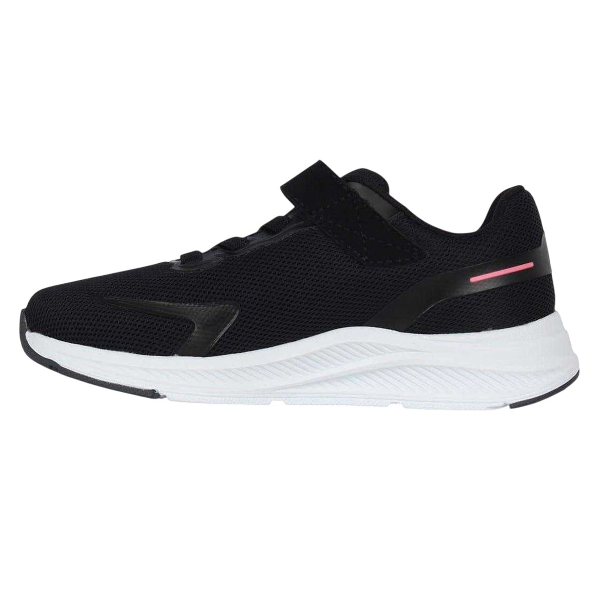 Black-Pink - Side - Slazenger Childrens-Kids Assent Hook and Loop Trainers
