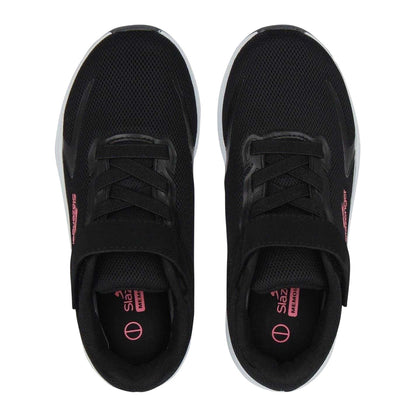 Black-Pink - Lifestyle - Slazenger Childrens-Kids Assent Hook and Loop Trainers