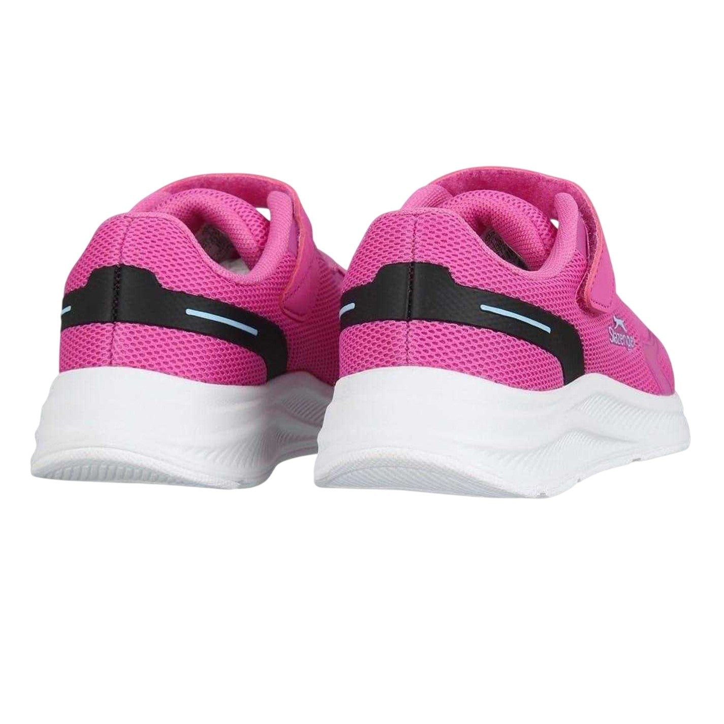 Pink-White - Back - Slazenger Childrens-Kids Assent Hook and Loop Trainers