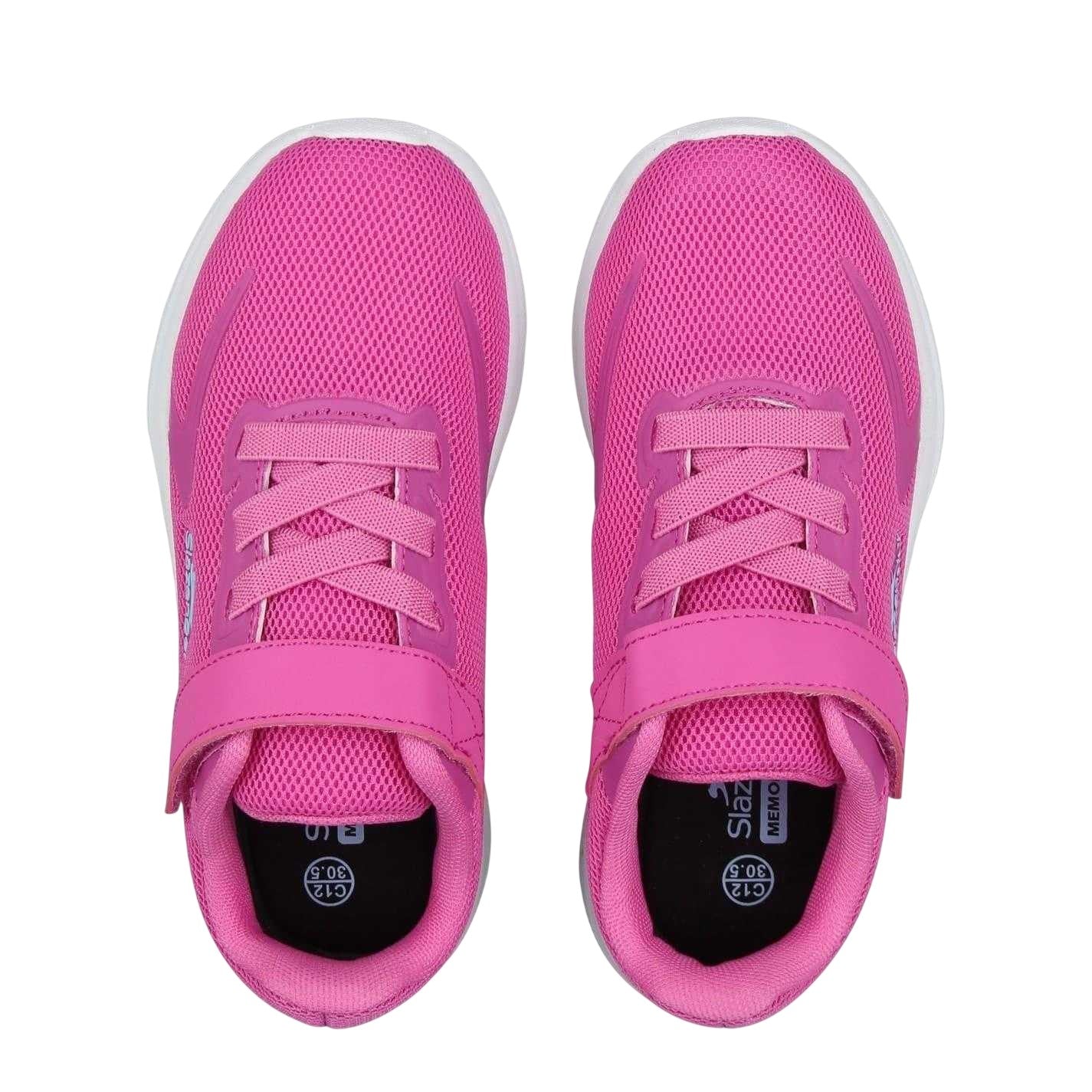 Pink-White - Lifestyle - Slazenger Childrens-Kids Assent Hook and Loop Trainers