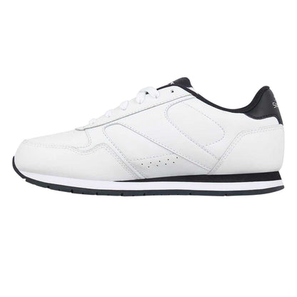 White-Navy - Side - Slazenger Childrens-Kids Classic Leather Trainers