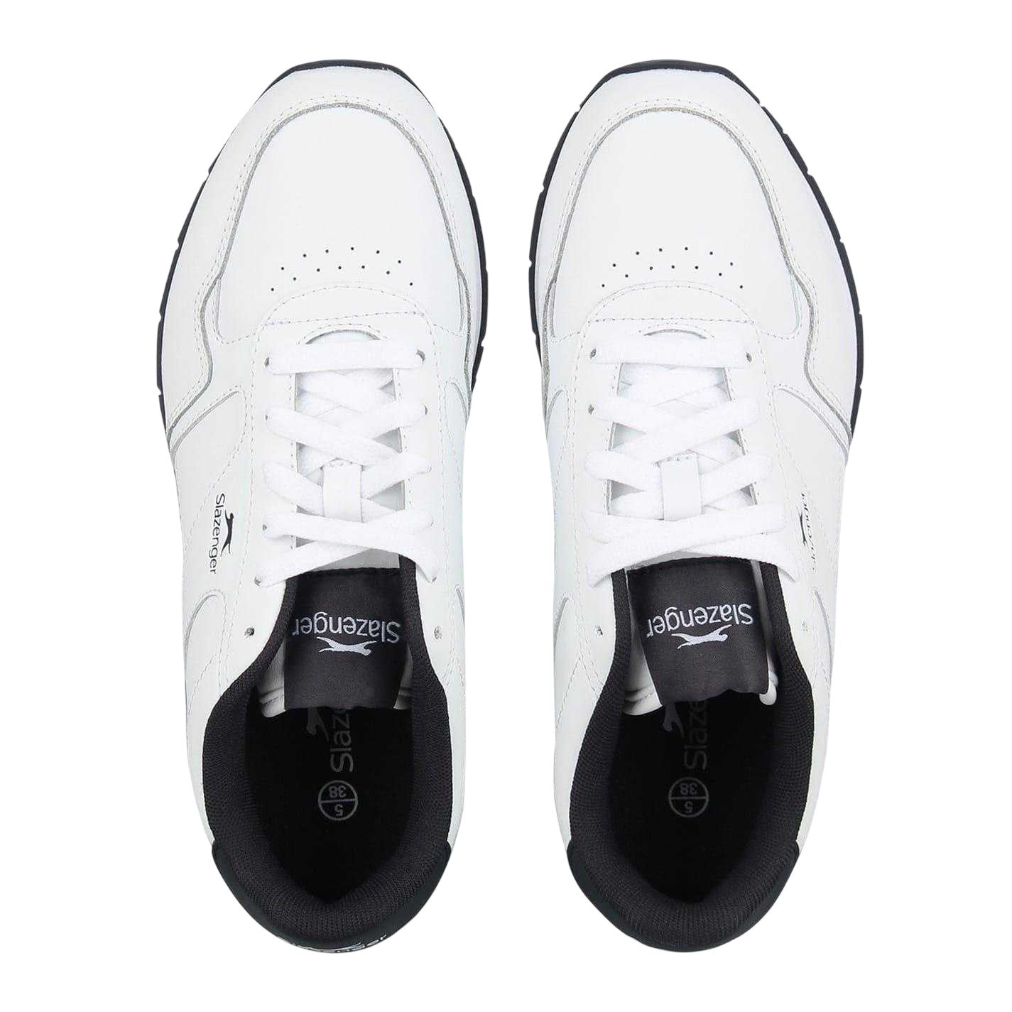 White-Navy - Lifestyle - Slazenger Childrens-Kids Classic Leather Trainers