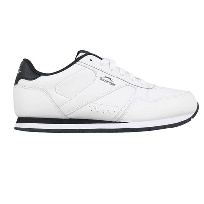 White-Navy - Front - Slazenger Childrens-Kids Classic Leather Trainers