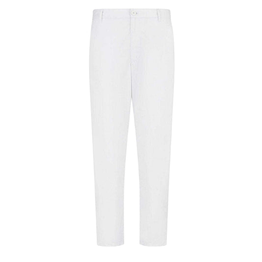 White - Front - Armani Exchange Mens Cotton Trousers