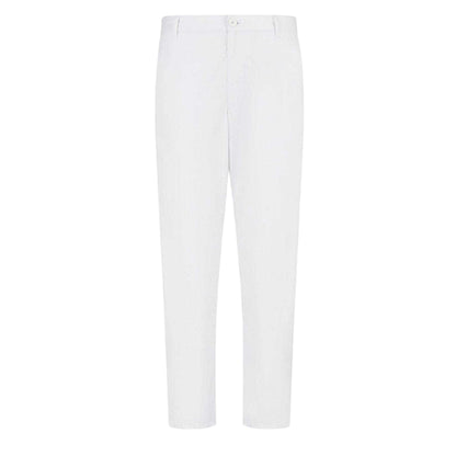 White - Front - Armani Exchange Mens Cotton Trousers