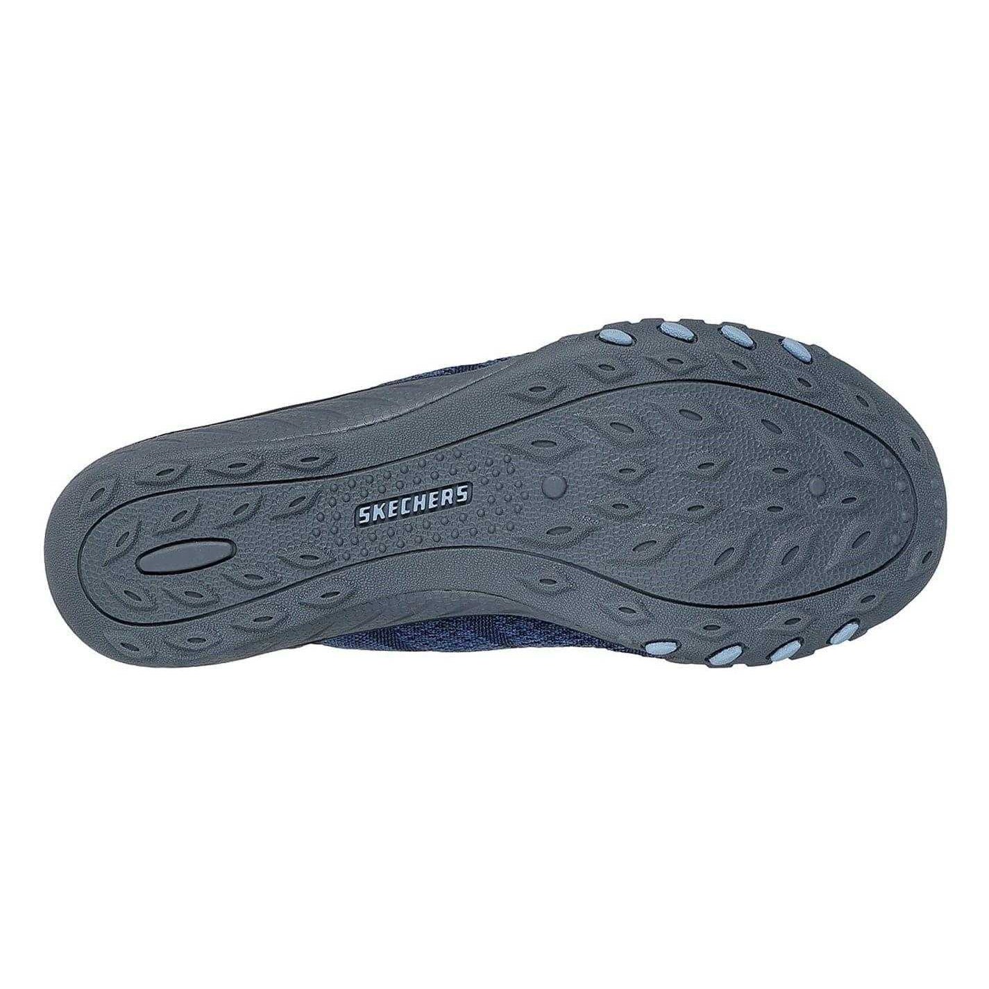 Navy - Back - Skechers Womens-Ladies Ramaya Breathe Easy Fabric Trainers