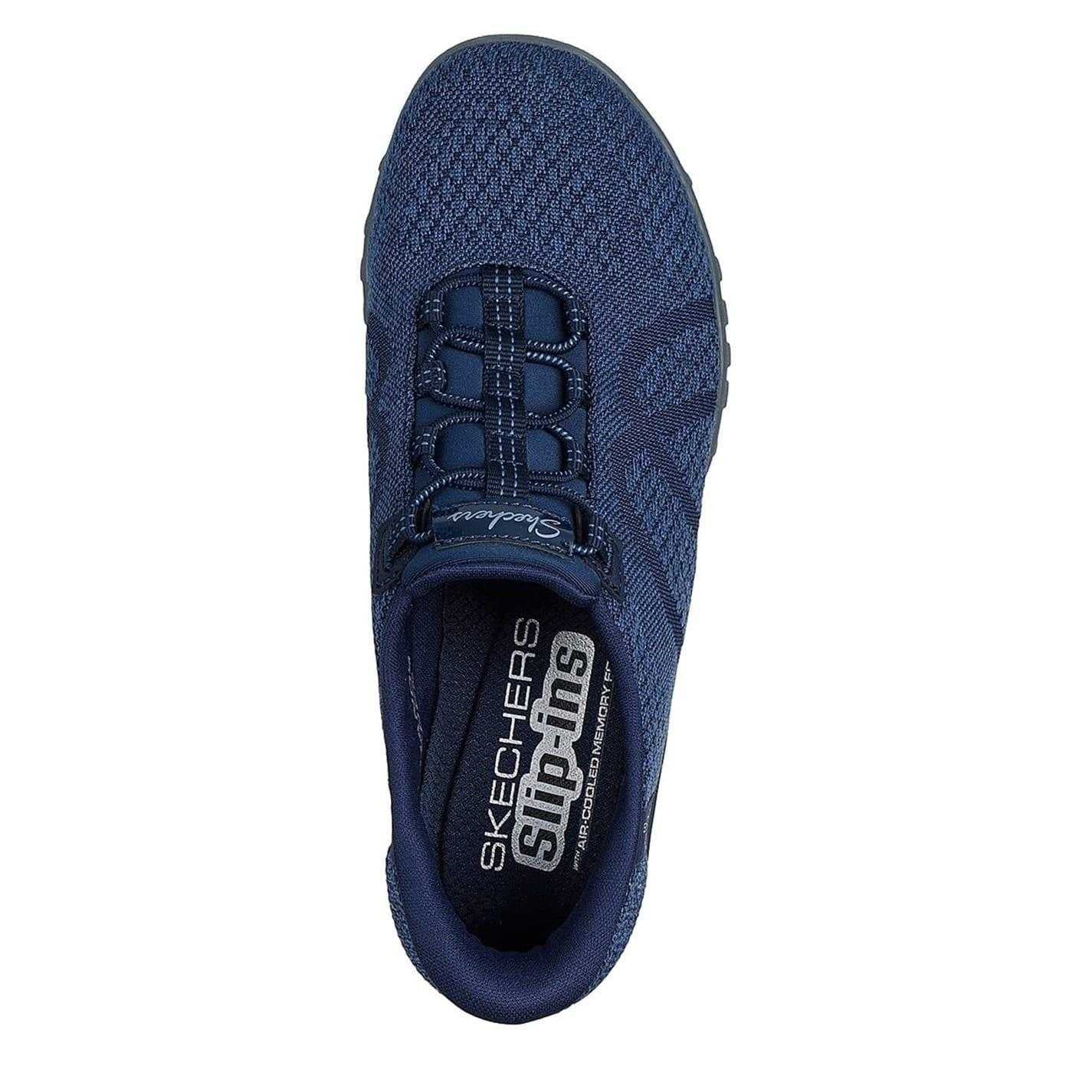 Navy - Lifestyle - Skechers Womens-Ladies Ramaya Breathe Easy Fabric Trainers