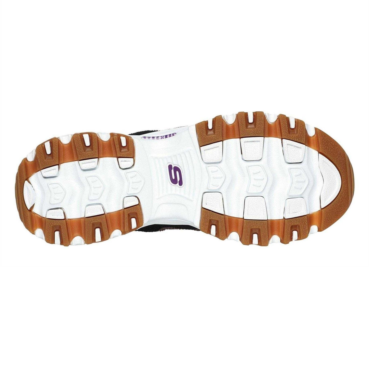 Natural-Purple - Back - Skechers Childrens-Kids DLites Classic Trainers