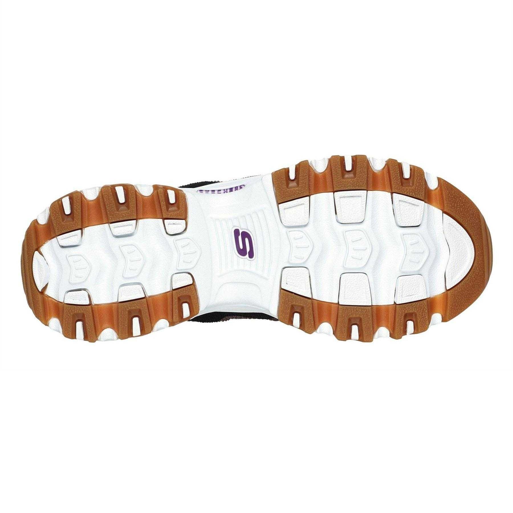 Natural-Purple - Back - Skechers Childrens-Kids DLites Classic Trainers