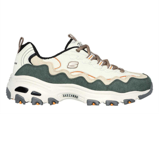Off White-Green - Front - Skechers Childrens-Kids DLites Classic Trainers