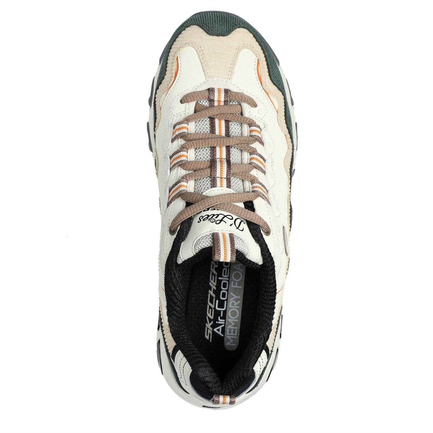 Off White-Green - Lifestyle - Skechers Childrens-Kids DLites Classic Trainers