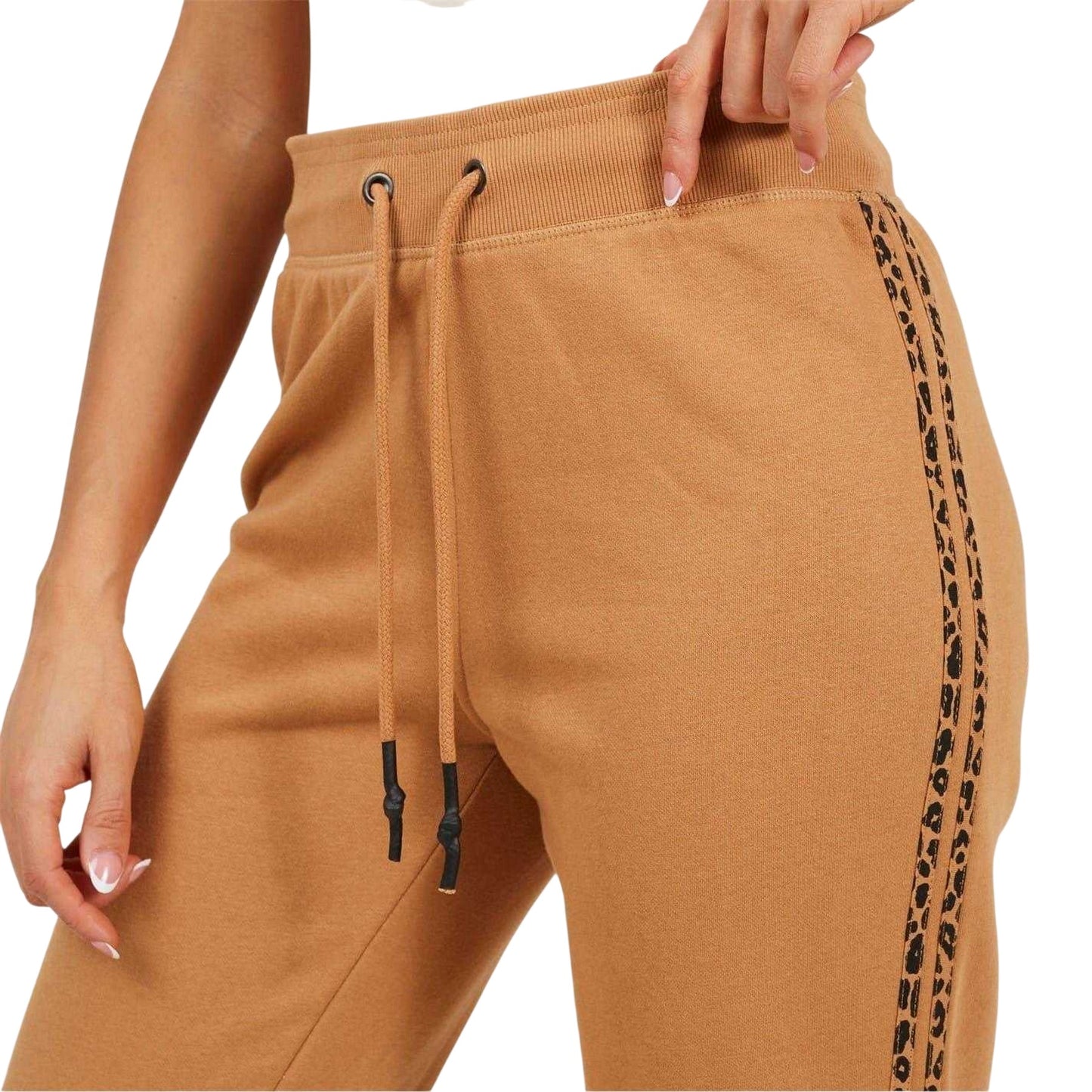 Leopard - Side - Brave Soul Womens-Ladies Leopard Print Joggers