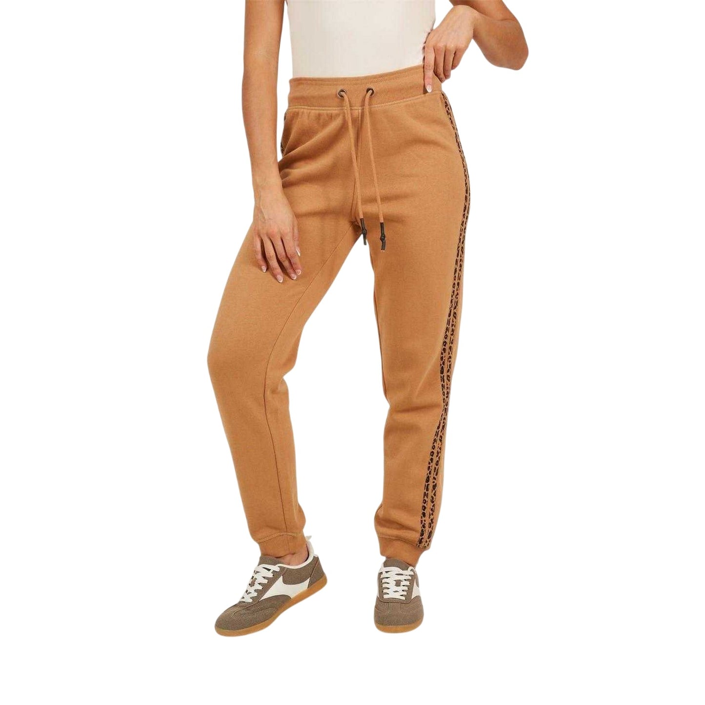Leopard - Front - Brave Soul Womens-Ladies Leopard Print Joggers