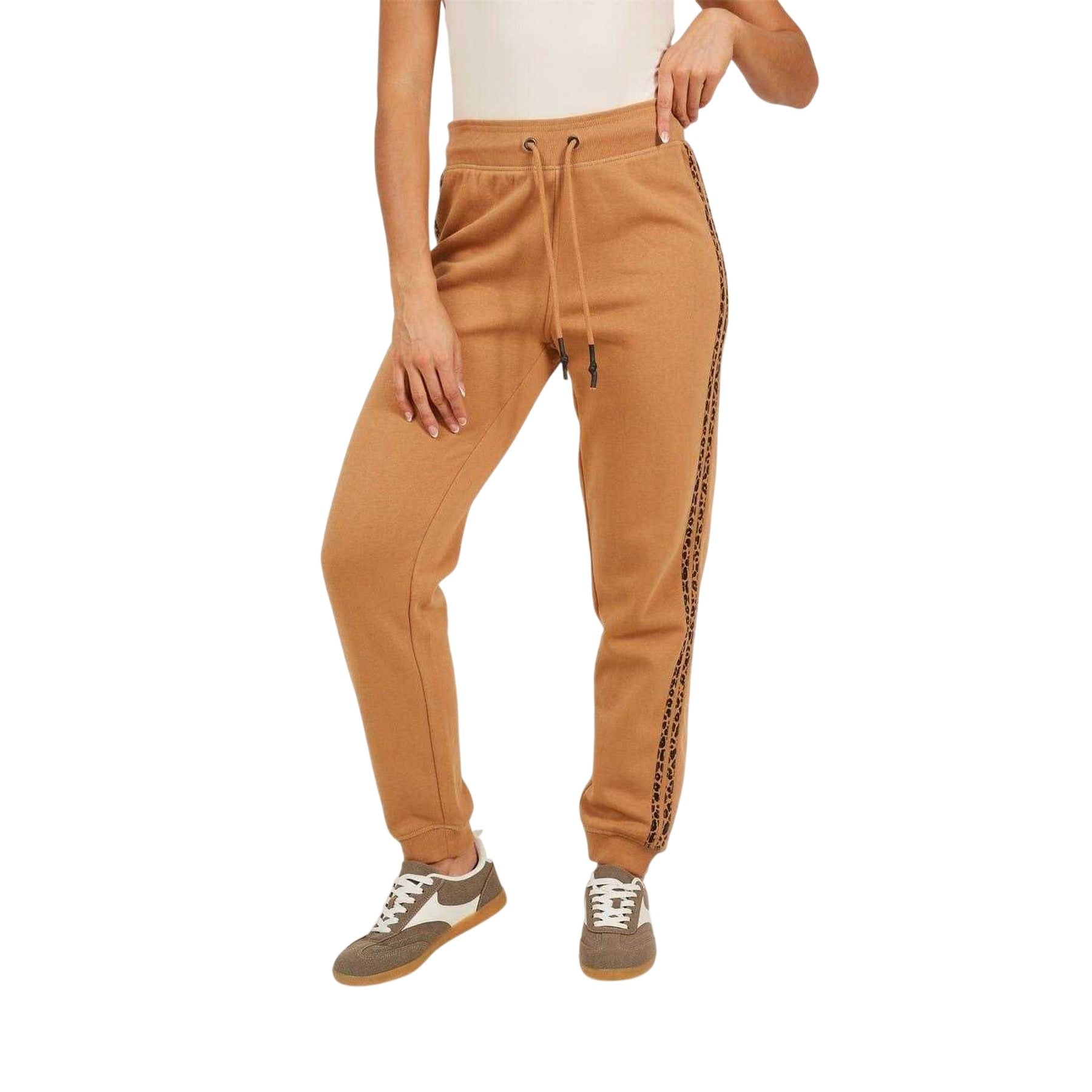 Leopard - Front - Brave Soul Womens-Ladies Leopard Print Joggers