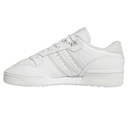 White - Side - Adidas Womens-Ladies Rivalry Leather Trainers