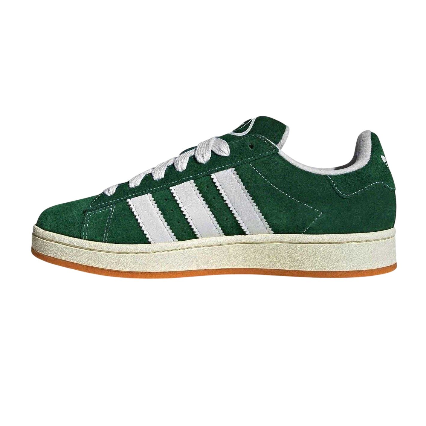 Dark Green-White - Side - Adidas Womens-Ladies Campus 00s Suede Trainers