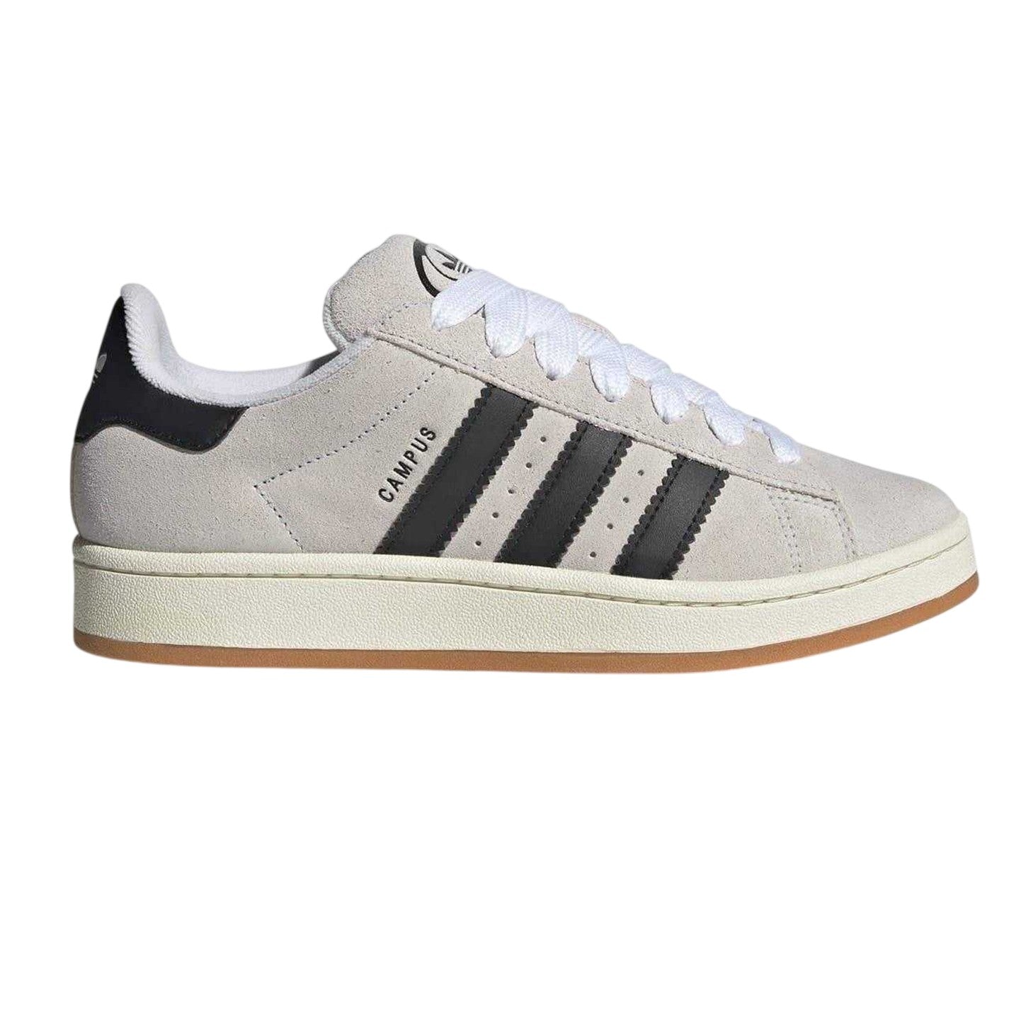 White-Black - Front - Adidas Womens-Ladies Campus 00s Suede Trainers