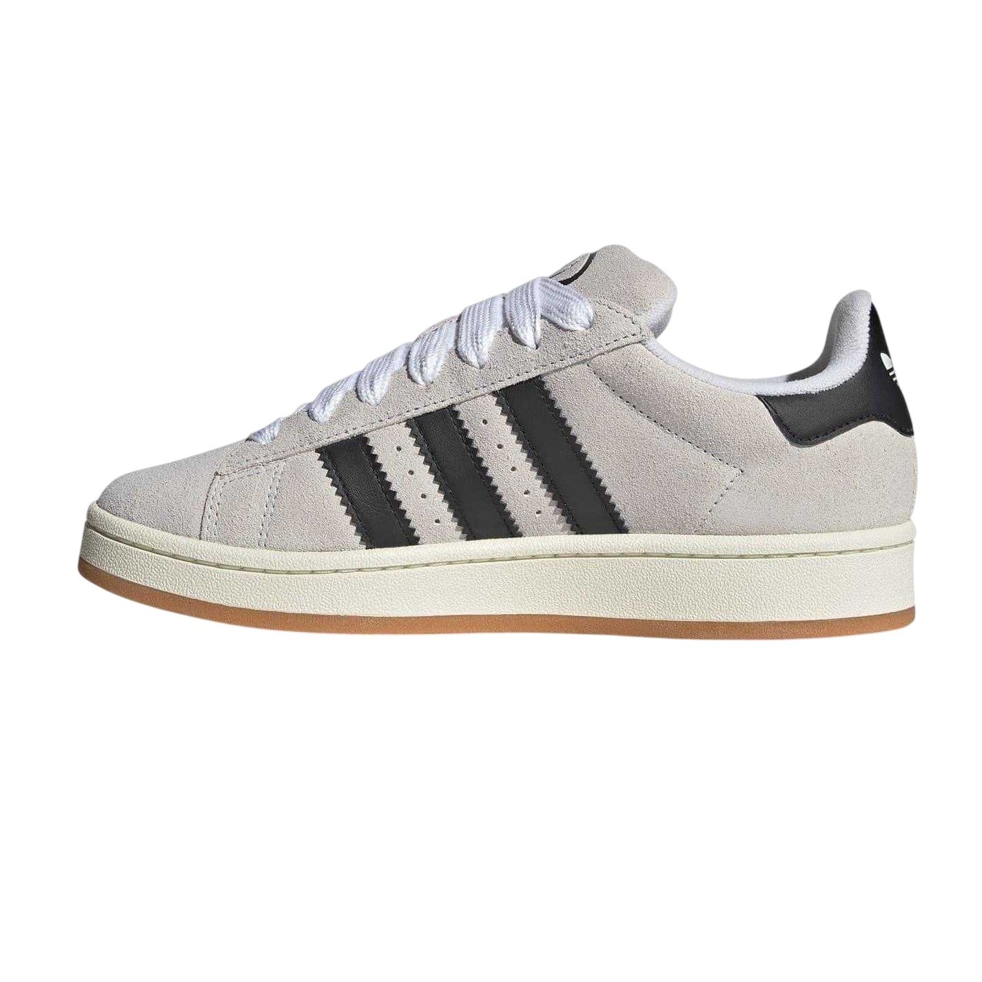 White-Black - Side - Adidas Womens-Ladies Campus 00s Suede Trainers