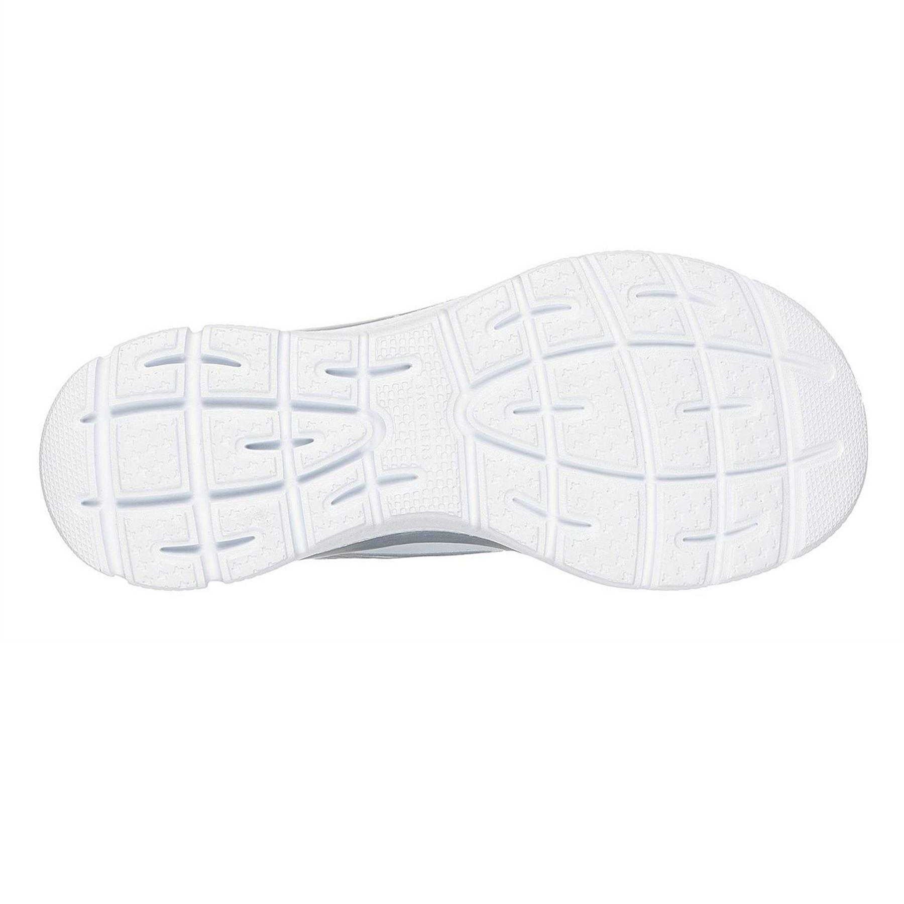 White - Back - Skechers Womens-Ladies Glitter Slip-In Trainers