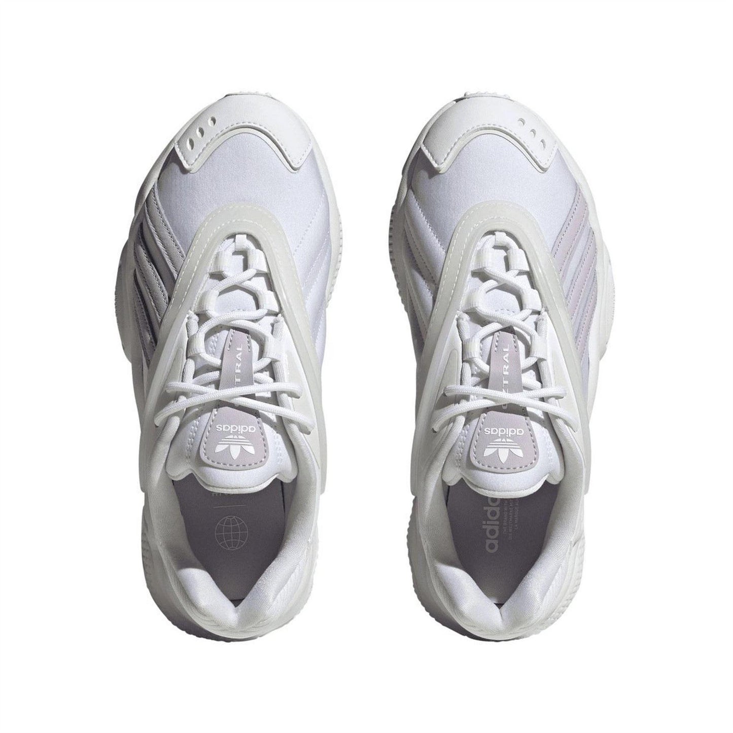 White - Side - Adidas Womens-Ladies Oztral Trainers