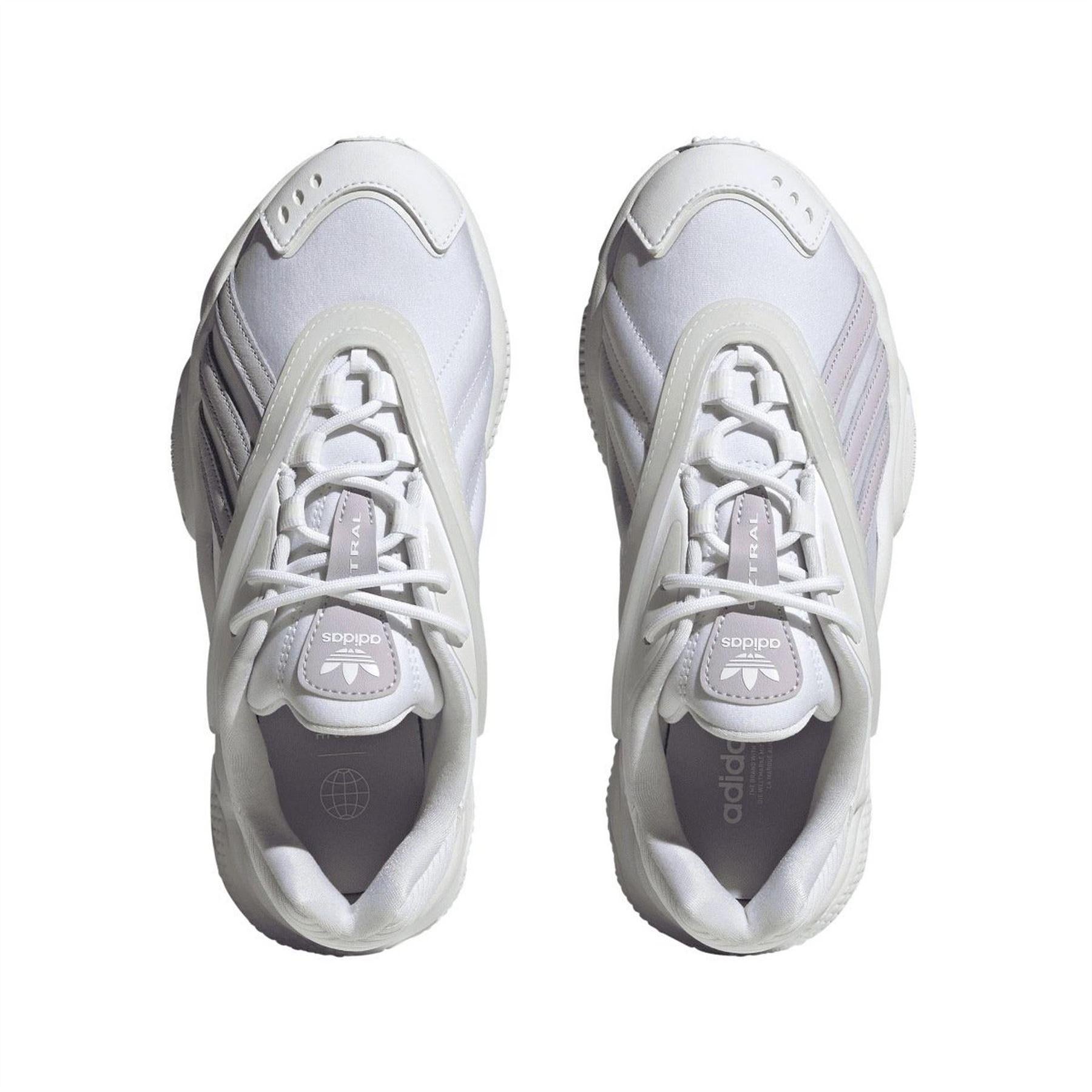 White - Side - Adidas Womens-Ladies Oztral Trainers