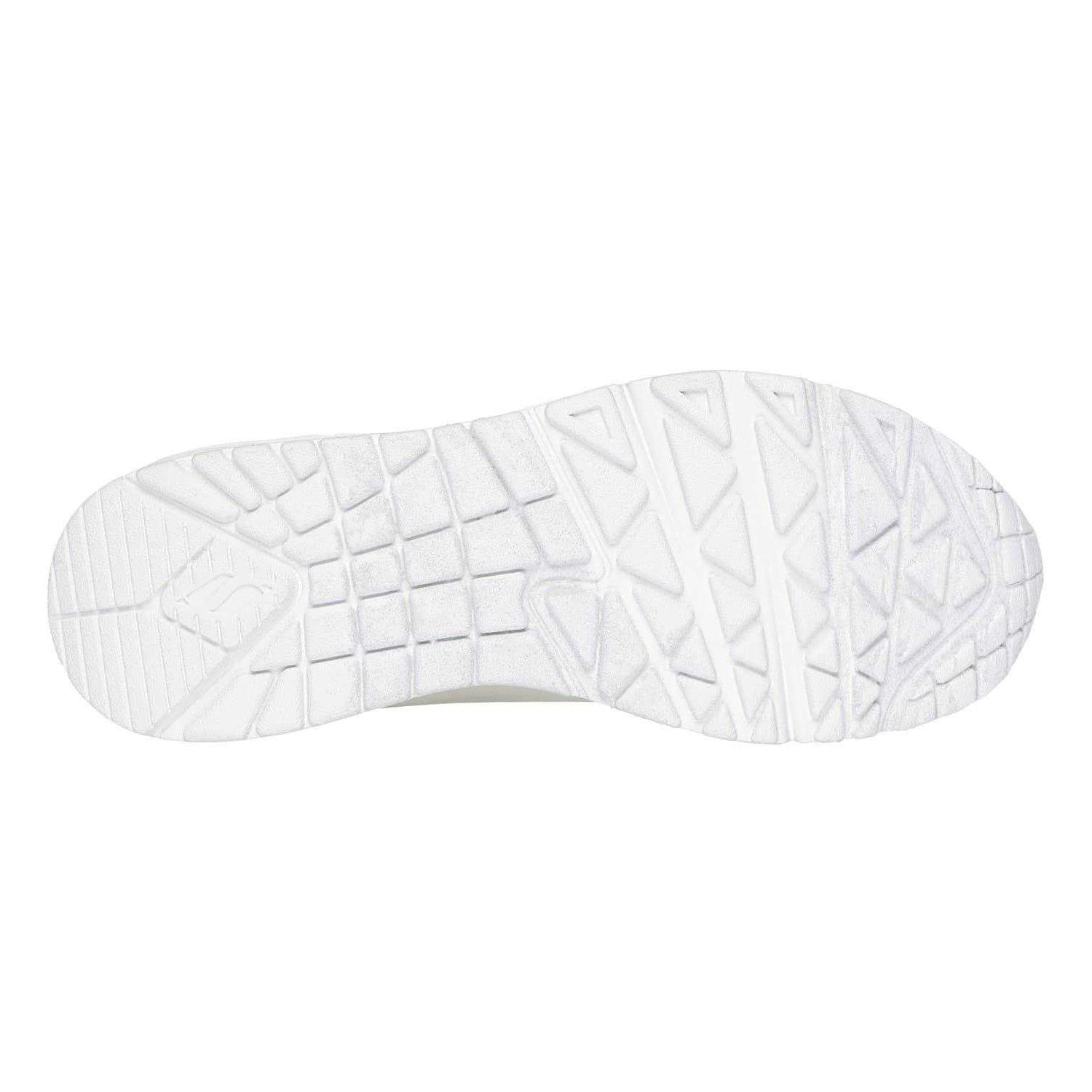 Beige-Leopard - Side - Skechers Womens-Ladies Uno Stand On Air Hidden Wedge Trainers
