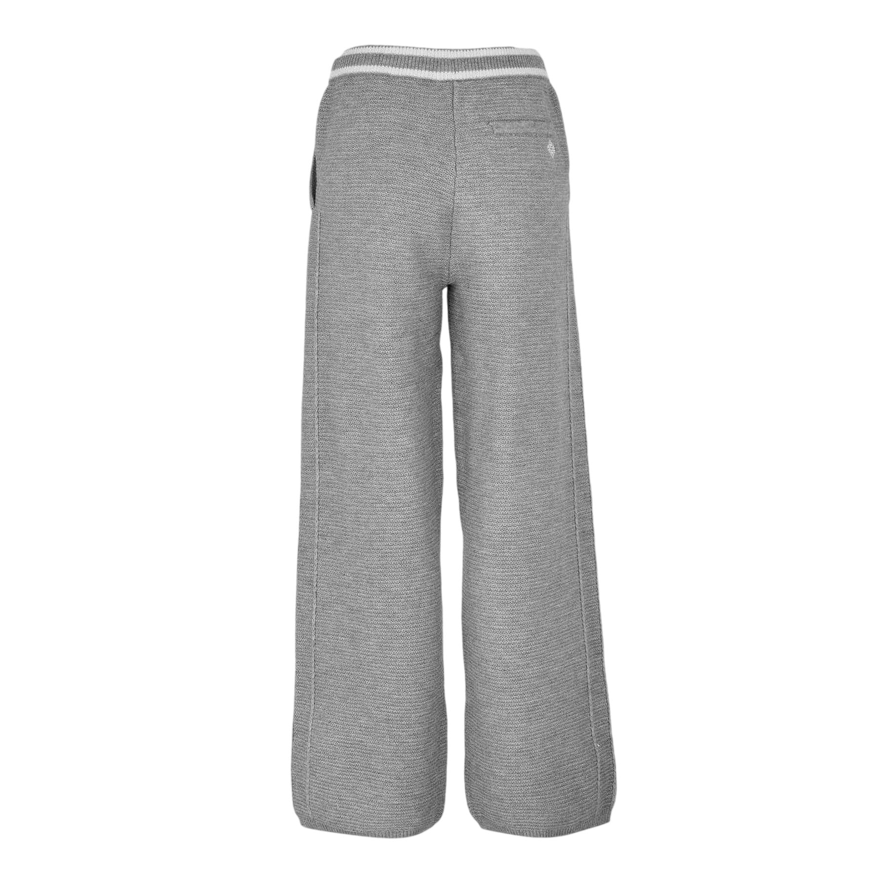 Grey - Back - The Couture Club Womens-Ladies Knitted Trousers