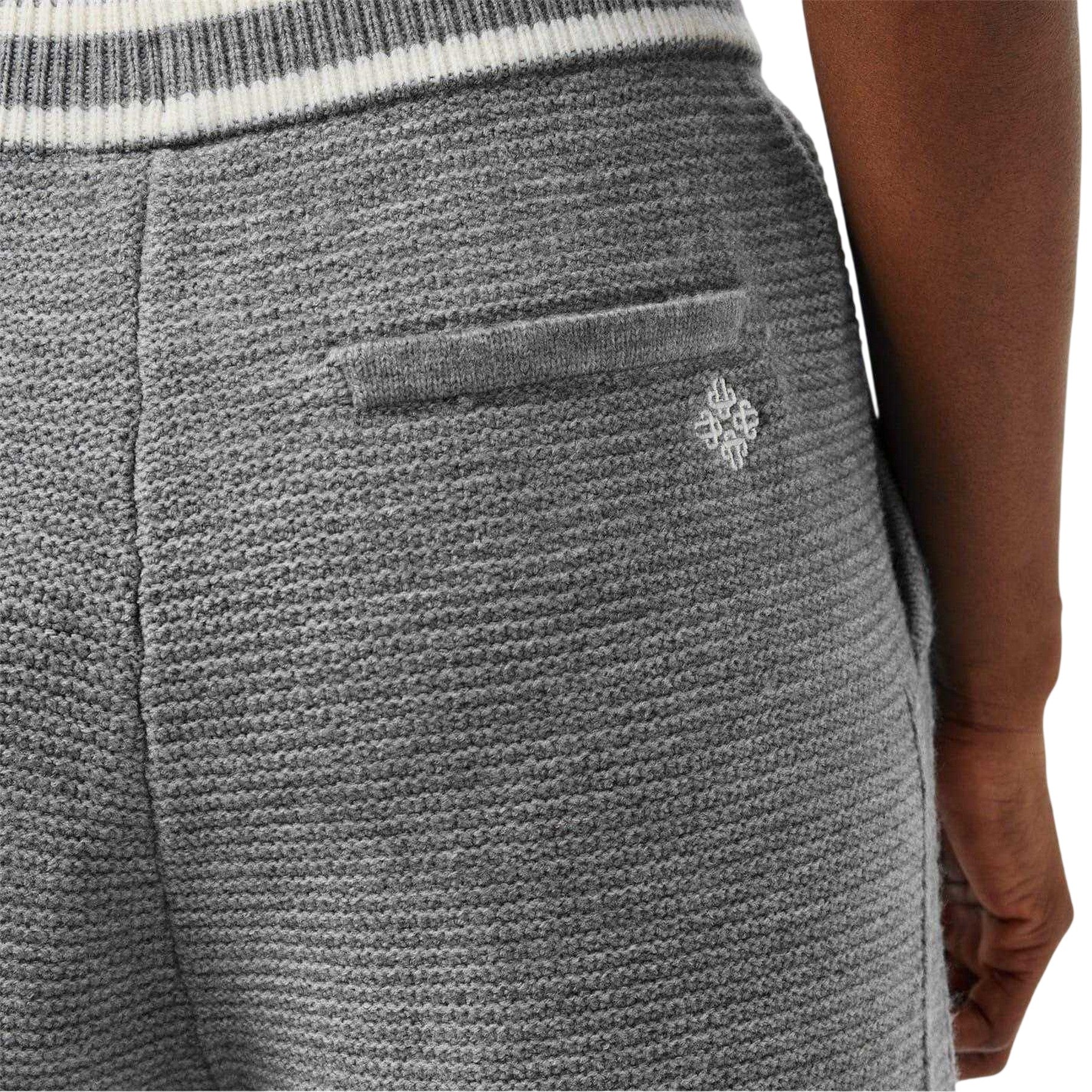 Grey - Side - The Couture Club Womens-Ladies Knitted Trousers