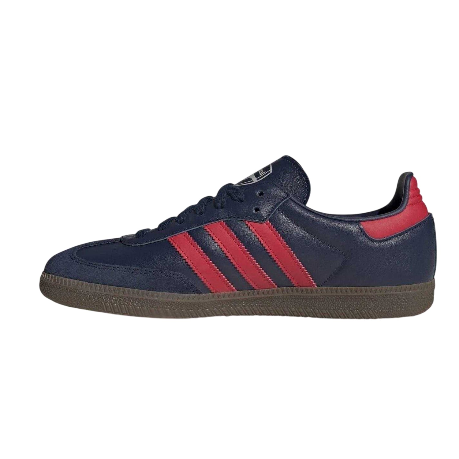 Indigo-Red-Gum - Side - Adidas Mens Samba Club Juventus FC Leather Trainers