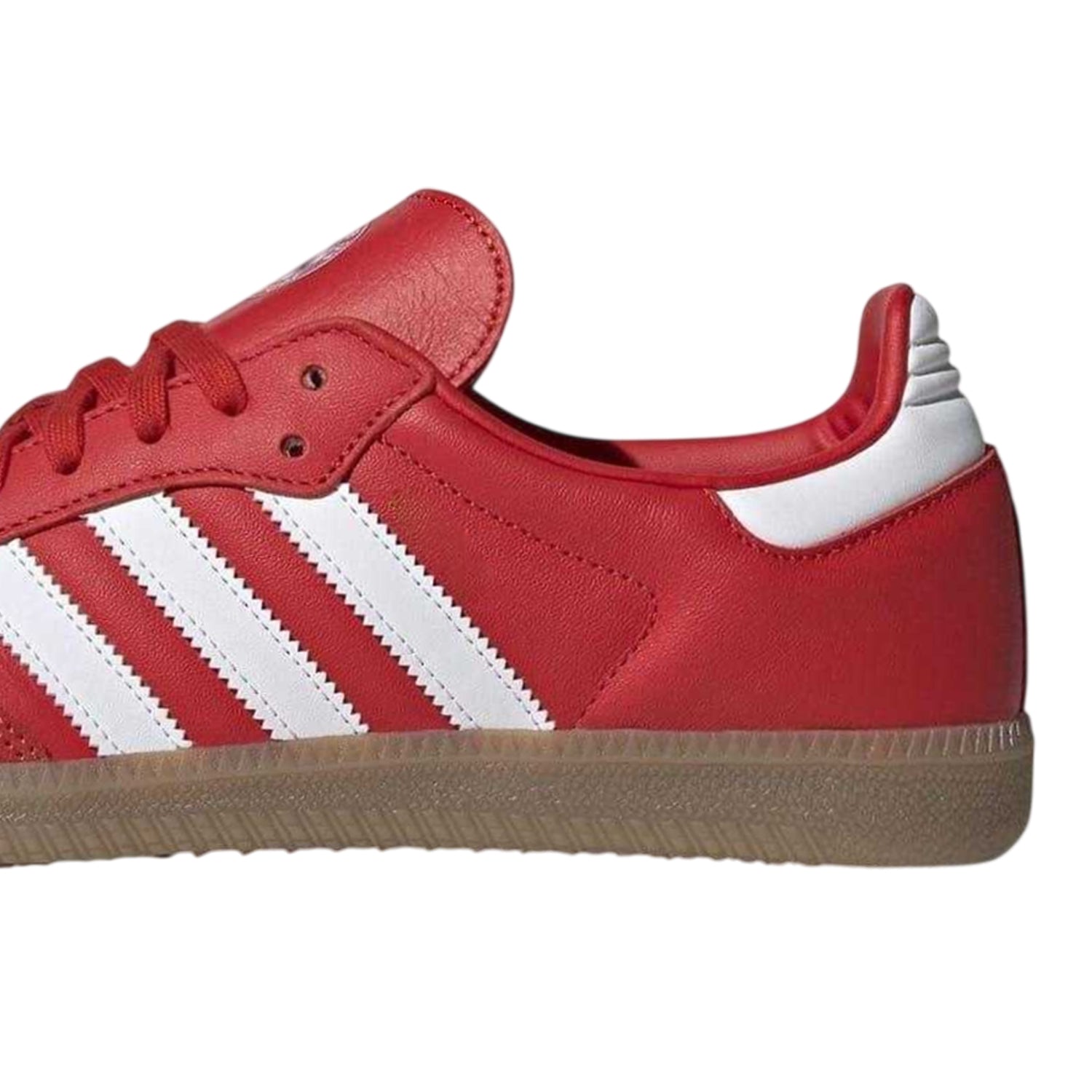 Red-Gum - Side - Adidas Mens Samba Club Juventus FC Leather Trainers