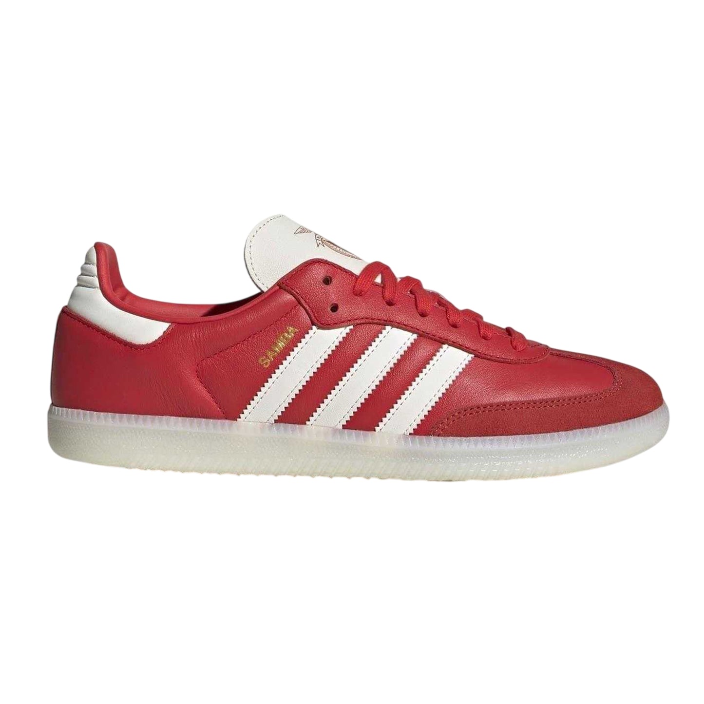 Red-Off White - Front - Adidas Mens Samba Club Juventus FC Leather Trainers