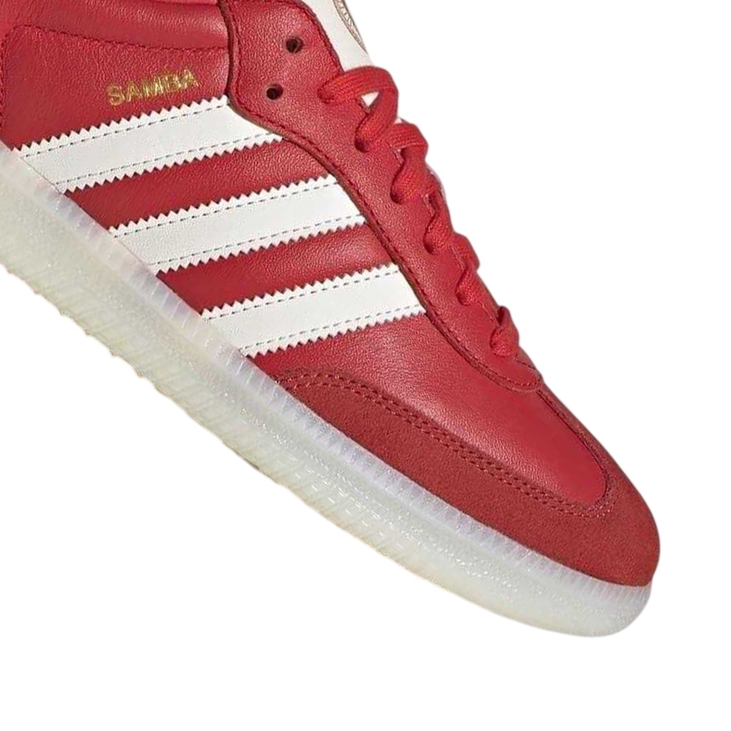 Red-Off White - Side - Adidas Mens Samba Club Juventus FC Leather Trainers