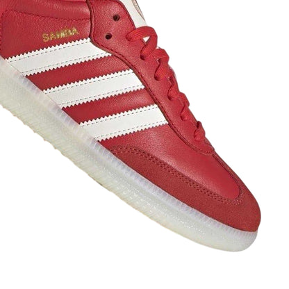 Red-Off White - Side - Adidas Mens Samba Club Juventus FC Leather Trainers