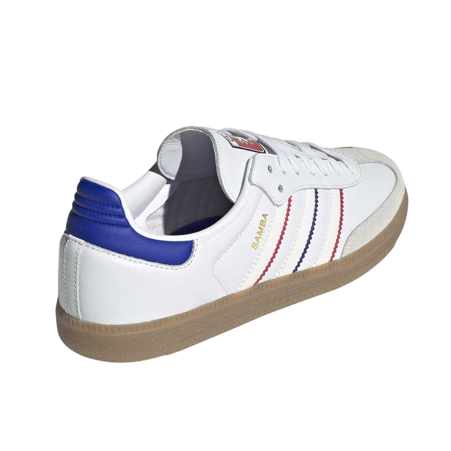 White-Blue-Red - Back - Adidas Mens Samba Club Juventus FC Leather Trainers