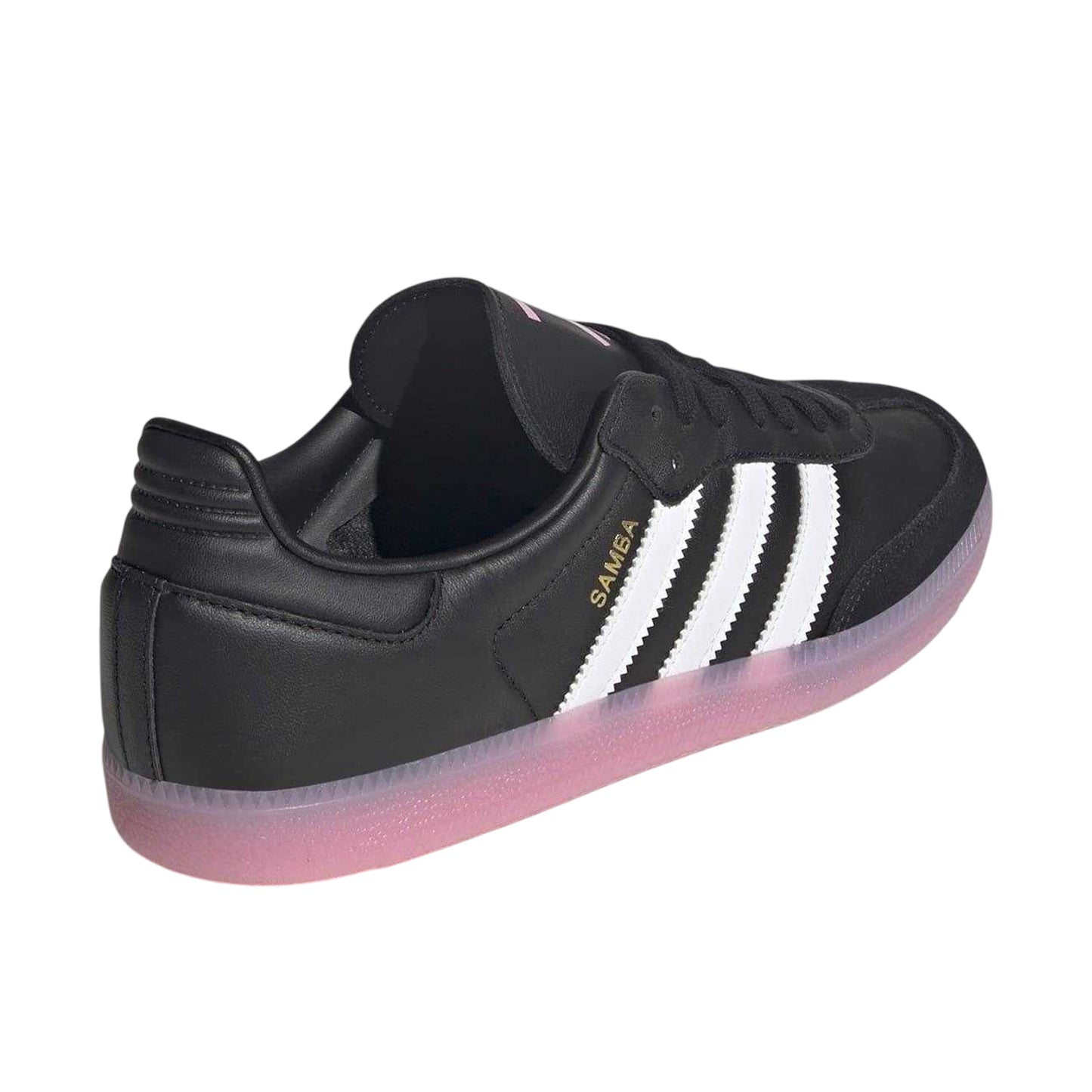 Black-White-Pink - Back - Adidas Mens Samba Club Juventus FC Leather Trainers