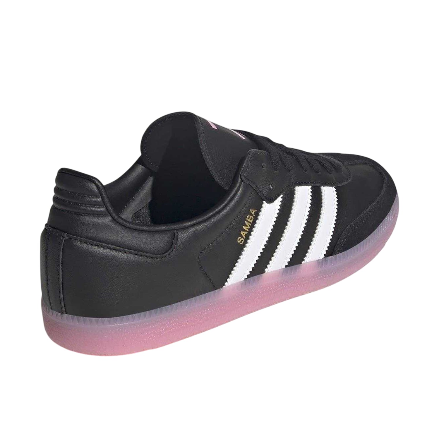 Black-White-Pink - Back - Adidas Mens Samba Club Juventus FC Leather Trainers