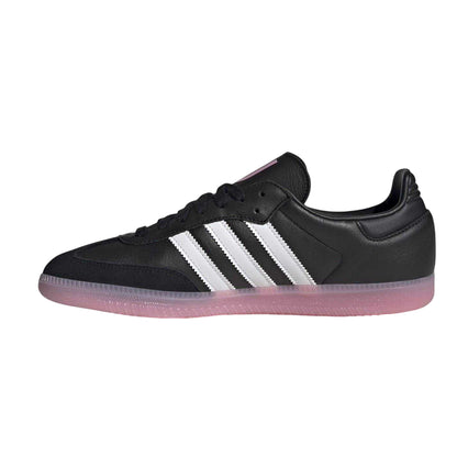 Black-White-Pink - Side - Adidas Mens Samba Club Juventus FC Leather Trainers