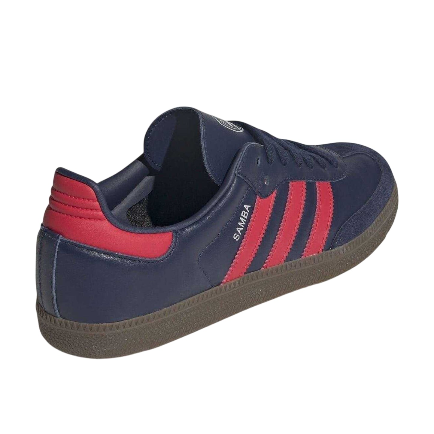 Indigo-Red-Gum - Back - Adidas Mens Samba Club Juventus FC Leather Trainers