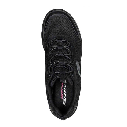 Triple Black - Side - Skechers Womens-Ladies Dynamight 2.0 Social Orbit Trainers
