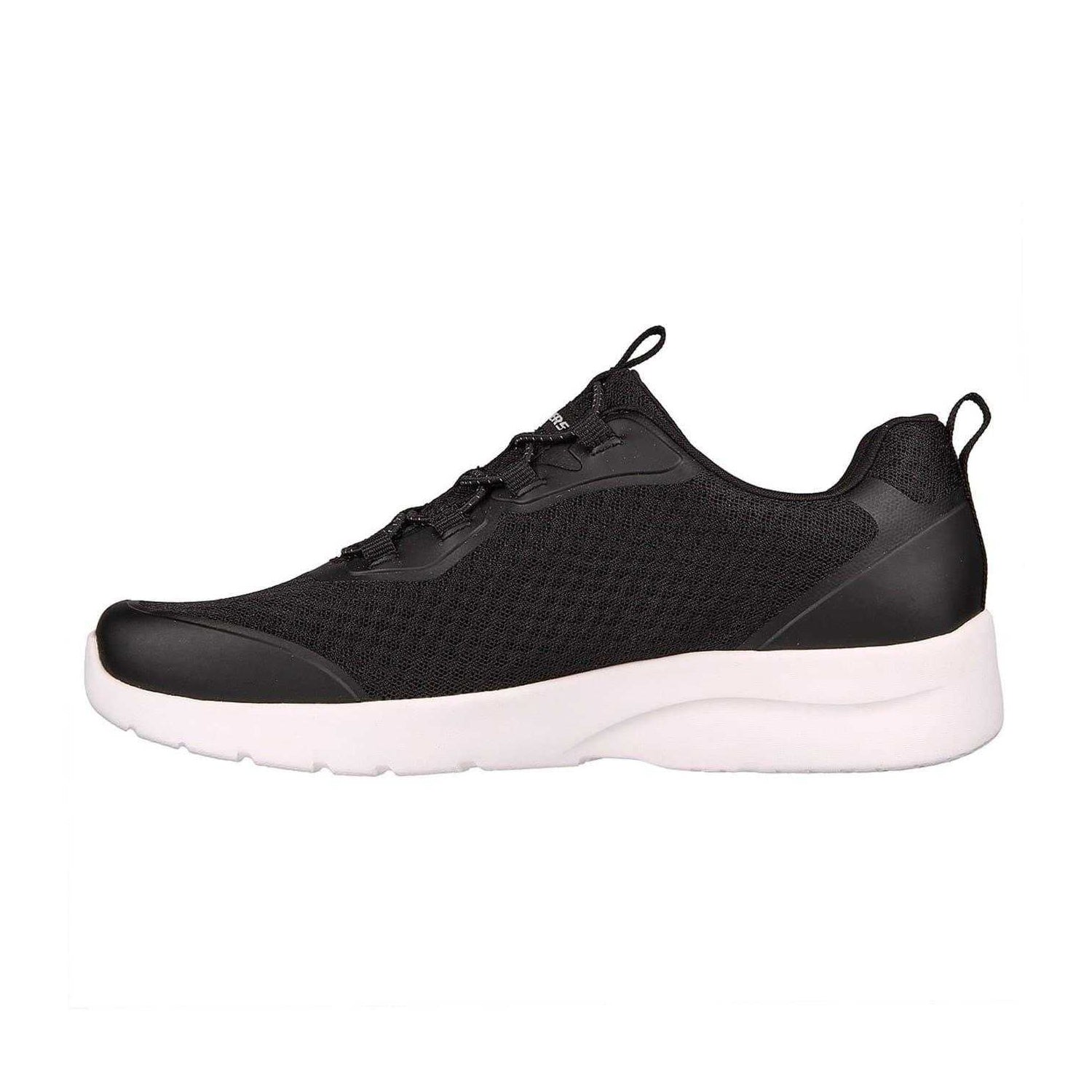 Black-White - Back - Skechers Womens-Ladies Dynamight 2.0 Social Orbit Trainers