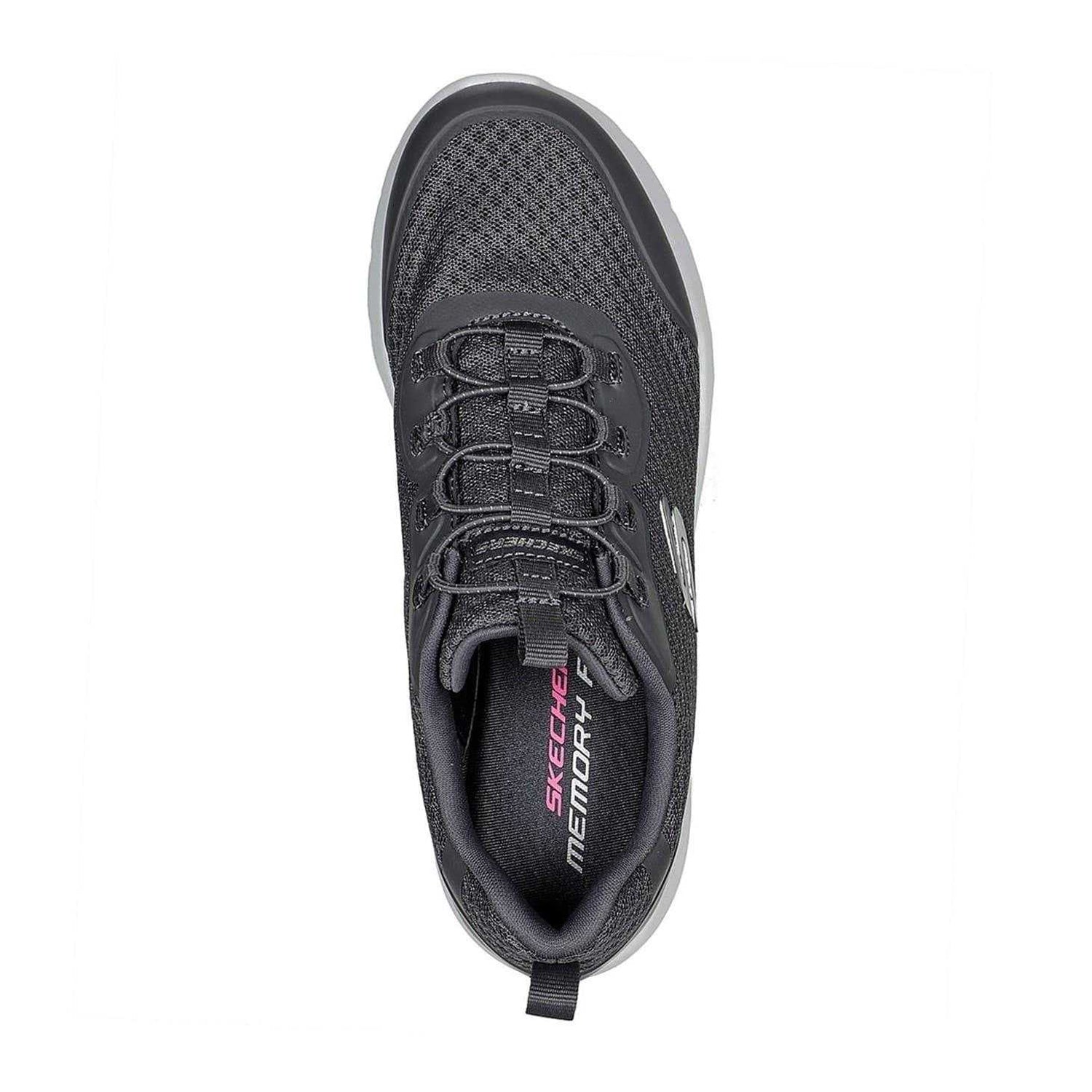 Charcoal - Side - Skechers Womens-Ladies Dynamight 2.0 Social Orbit Trainers